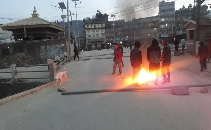 काभ्रेको पनौतीमा अनिश्चितकालिन कर्फ्यू