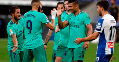 ला-लिगा: कासेमिरोको निर्णायक गोलमा रियल मड्रिड शीर्ष स्थानमा