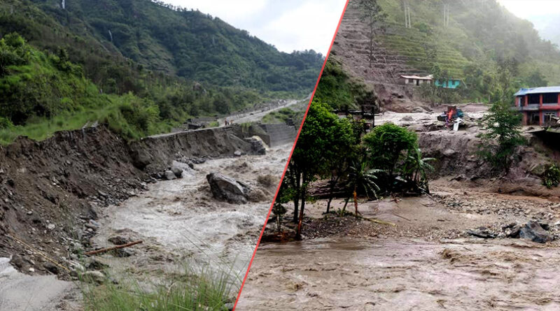 सिन्धुपाल्चोक बाढी अपडेट: बुलकुटेमा दुई घर बगे थप ४ जना बेपत्ता