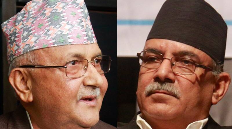 ओली प्रचण्डबीच बालुवाटारमै चर्काचर्की