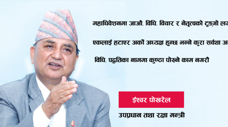 एकता भाँड्ने काम स्वीकार्य हुँदैन : पोखरेल